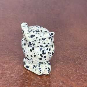Dalmatian Stone Owl Figurine